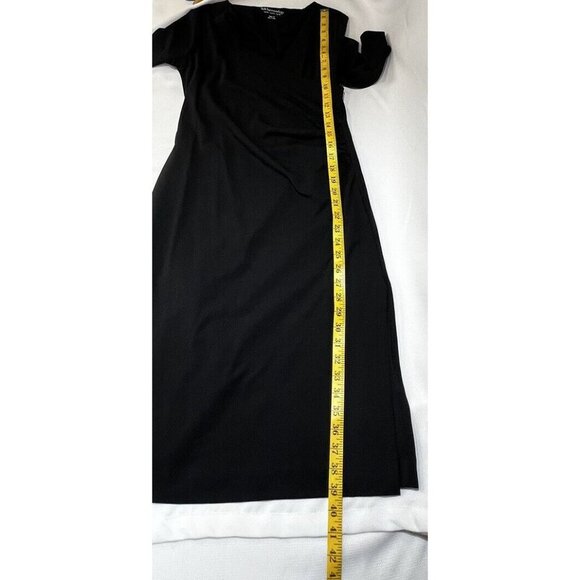 Soft Surroundings Womens Dress Wear Anywhere Size XS Black Surplice Faux Wrap - Picture 6 of 10